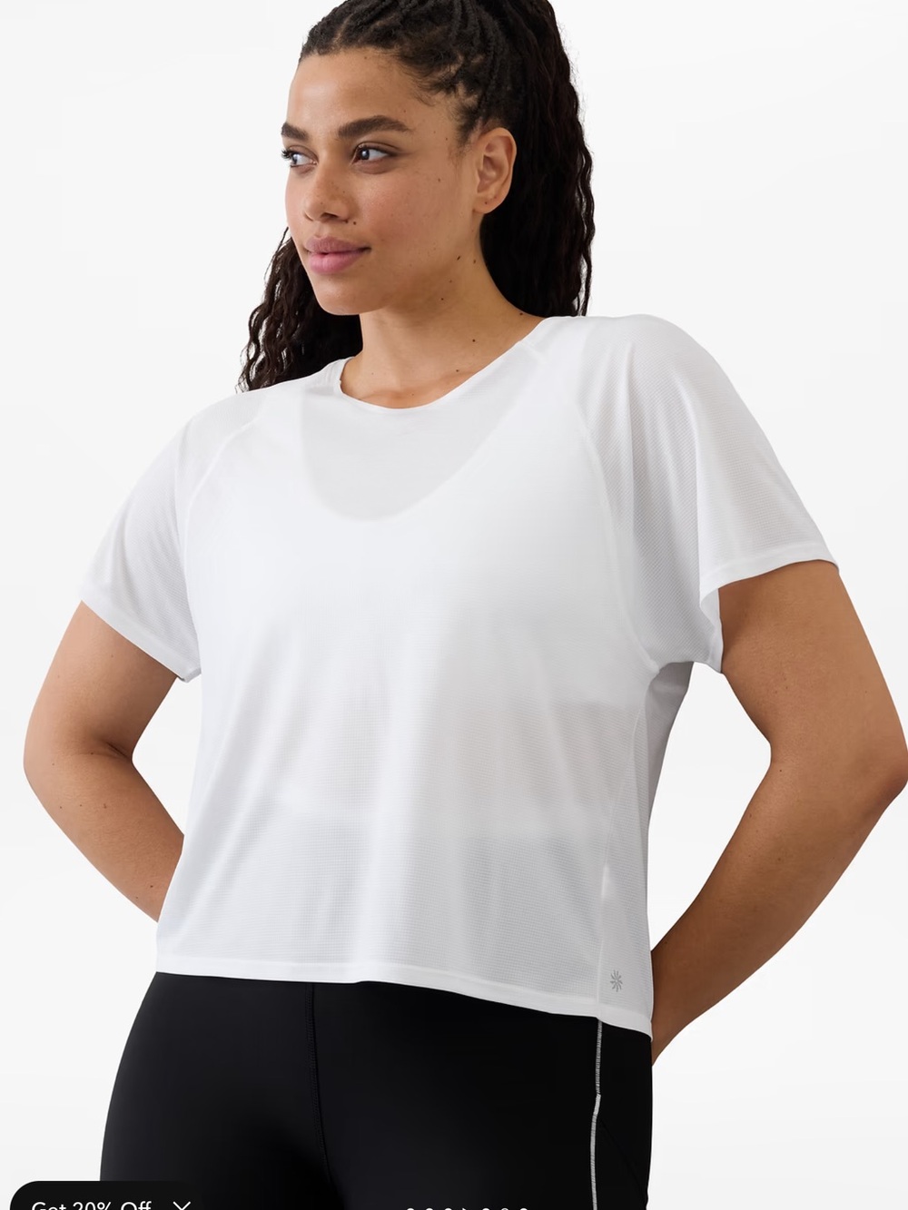 ATHLETA GRID KNIT TEE